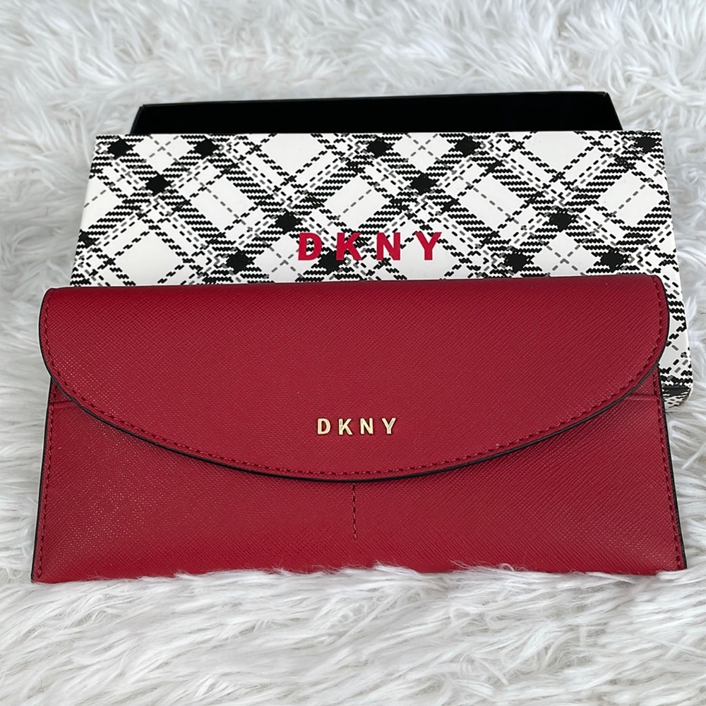 DKNY ~ Phoenix Flap Wallet ~ Bright Red ~ NWT!